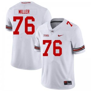 Men's Ohio State Buckeyes #76 Harry Miller White Nike NCAA College Football Jersey Style ZPX0744QV
